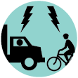 Observed Bicyclist and Truck Conflict