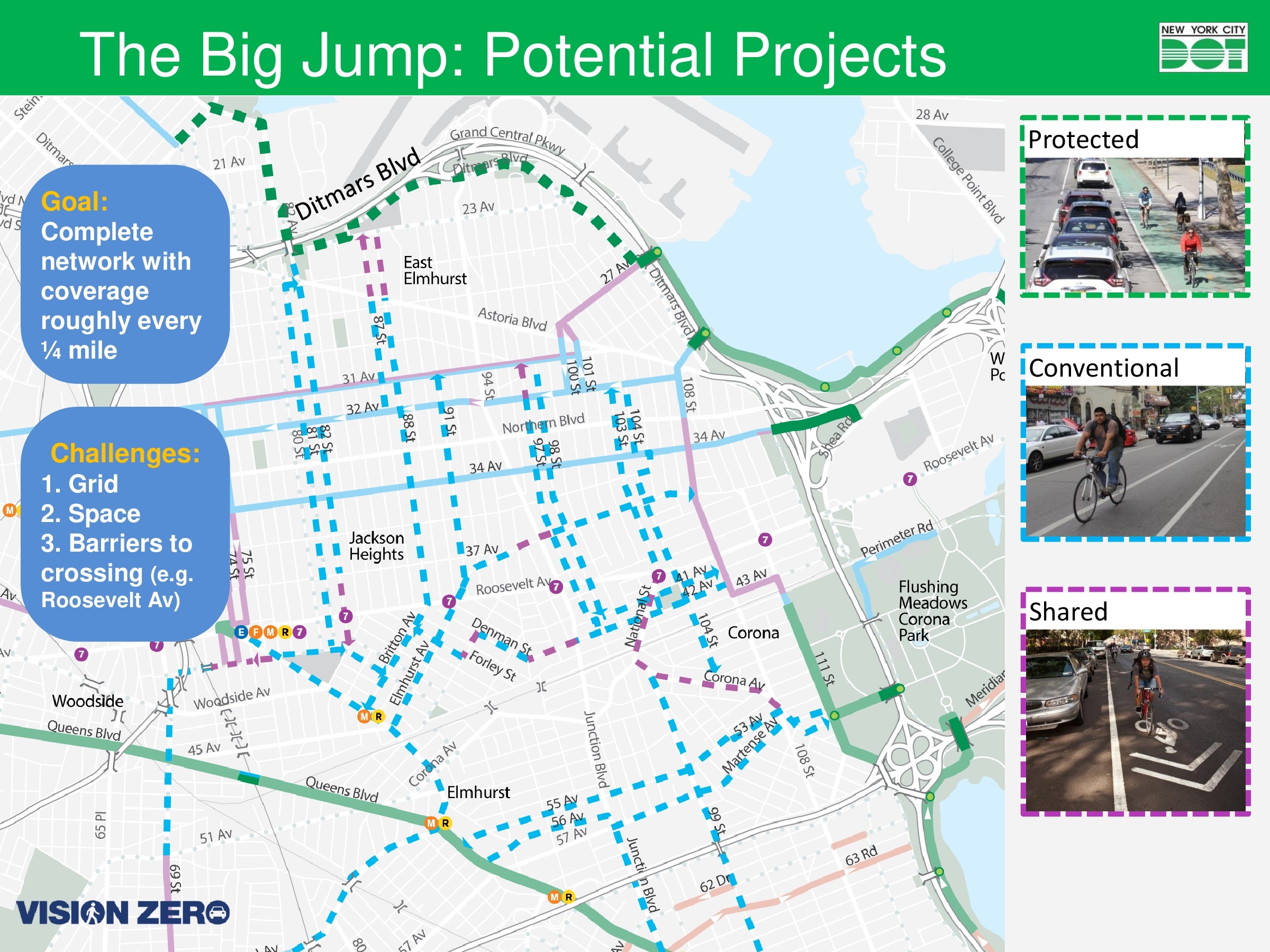 Big Jump Potential Bicycle Routes