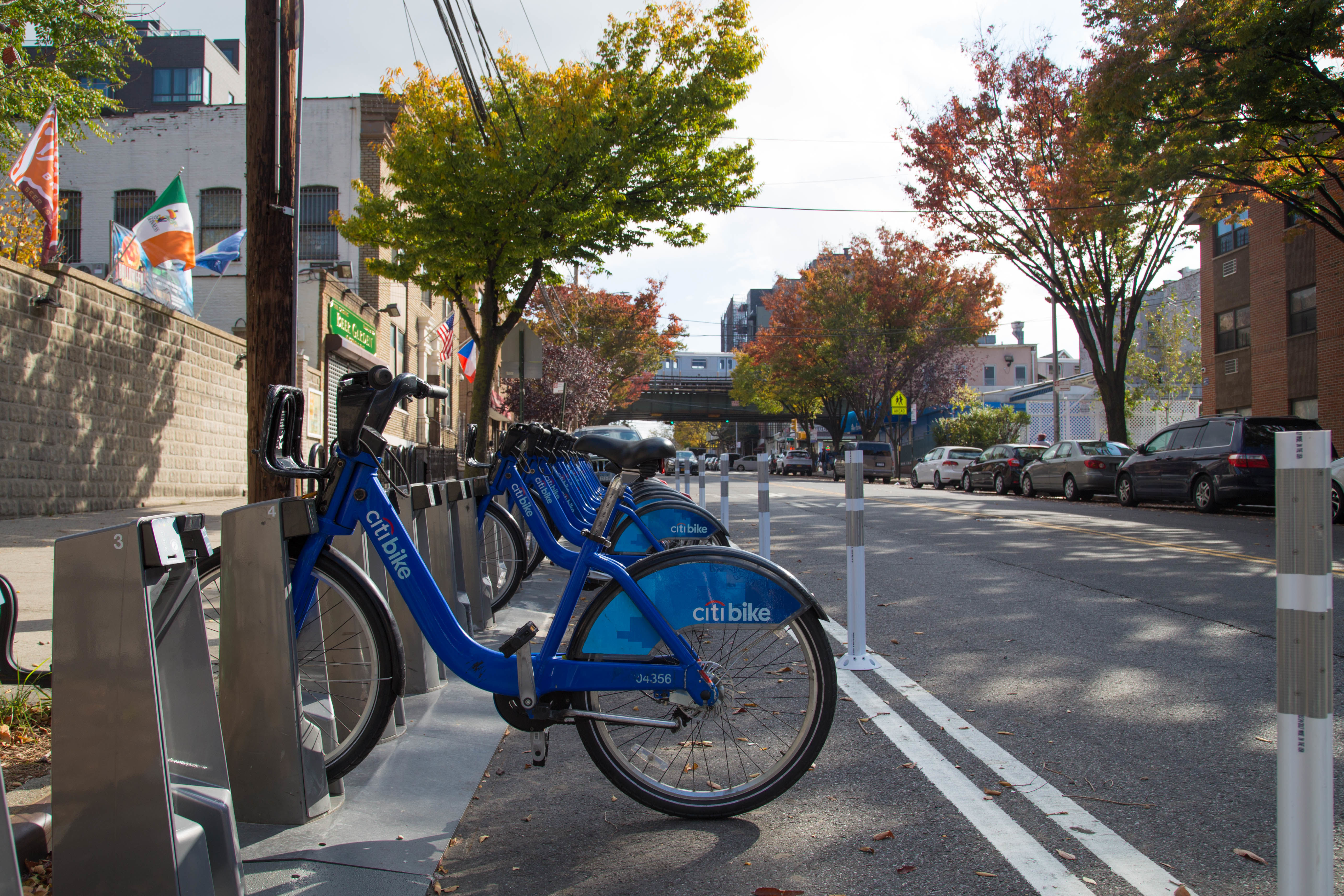 A Citi Bike station in Astor, Queens