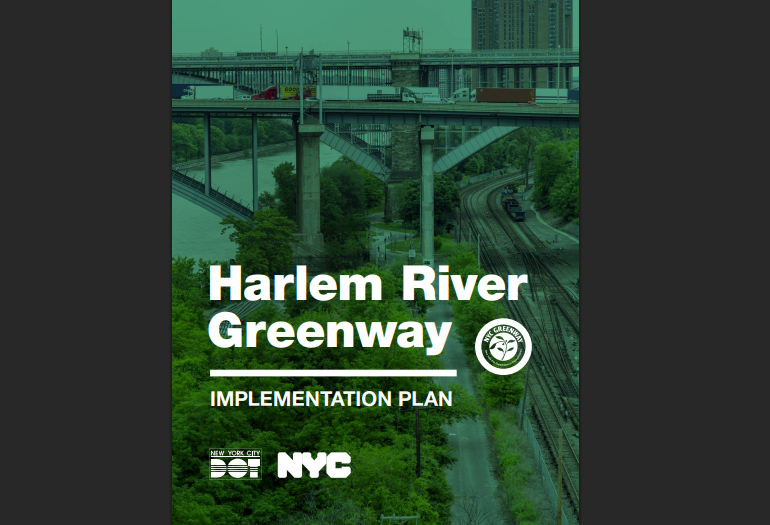 Front cover of the Harlem River Implementation Plan report
