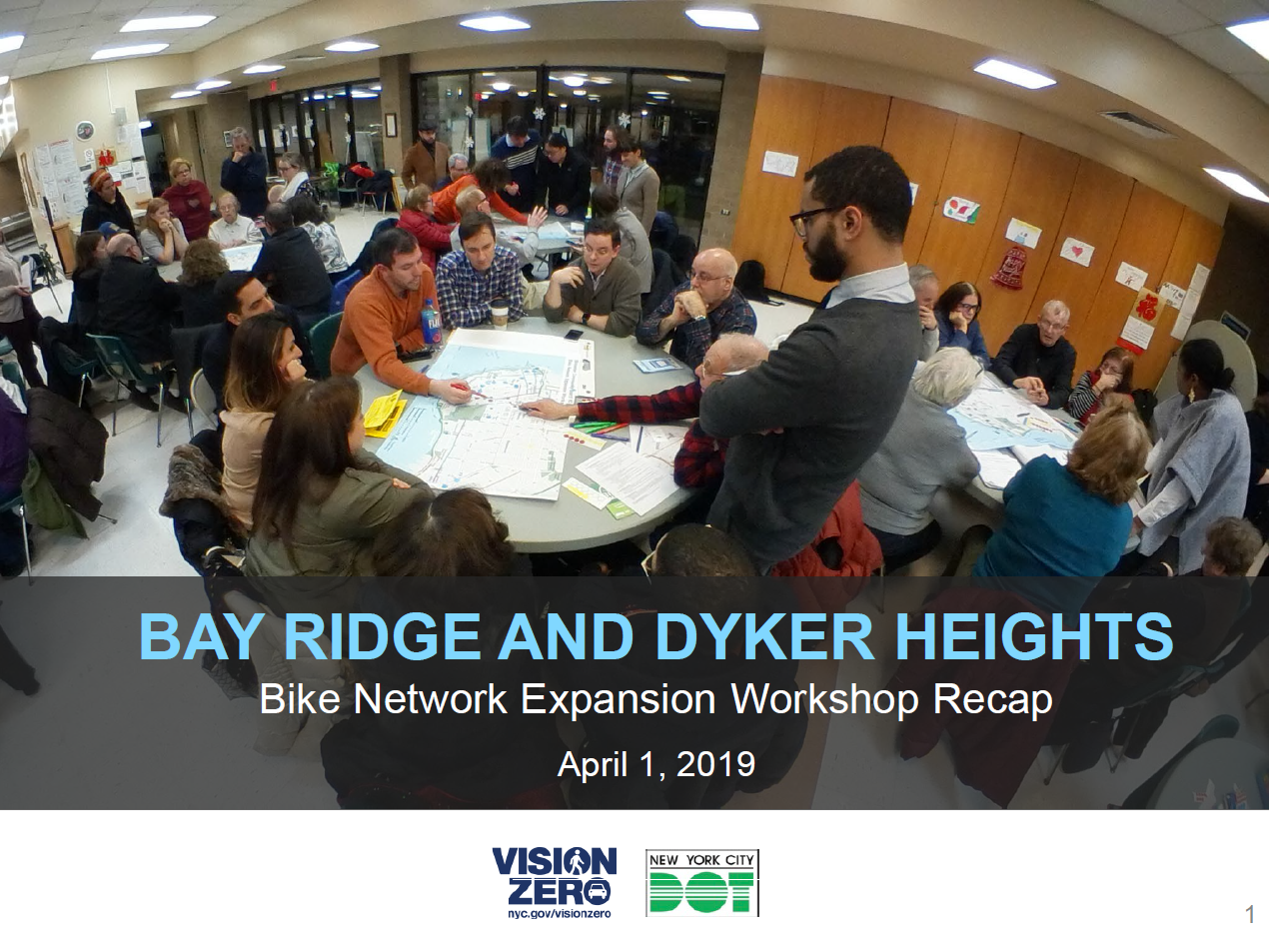 The Bike Network Expansion Workshop Recap will be given to the T&T Committee on April 1, 2019