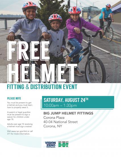 Free Helmet Giveaway Flyer August 24, 2019 English