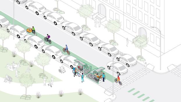 Example of Secure Bike Parking Categories 1 and 2
