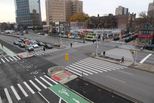Pedestrians Cross Queens Blvd at 78th Ave