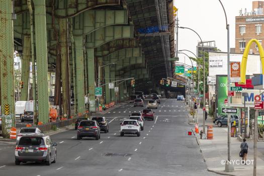 A view of the Gowanus/ Sunset Park Viaduct from Third Avenue.